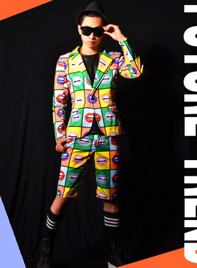 [独家]夜店男歌手DSDJ权志龙GD摩登嘴唇风尚大牌酒吧演出服配饰