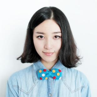 含儿童款 Man手工针织毛线彩色波点男女领结蝴蝶结 Beard The