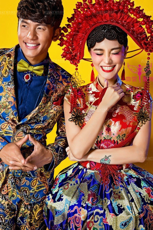 古装凤冠古装头饰新款中国风婚纱 摄影拍照影楼主题发饰凤冠霞帔