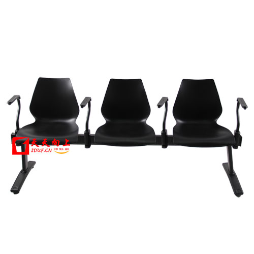 时尚三人位公共长排休息椅培训椅带扶手机场银行等候椅医院候诊椅