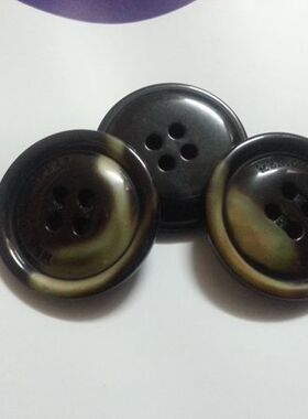 18MM-30MM树脂四眼黑色大衣外套西装纽扣钮扣扣子