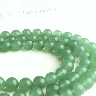 天然绿东陵玉 马来玉玉髓 半成品 串珠 圆珠 散珠子 DIY手链珠子