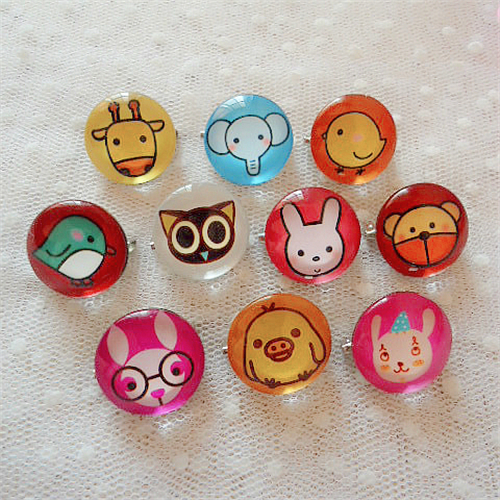 Broche Lovers en cristal artificiel - Ref 1180354 Image 1