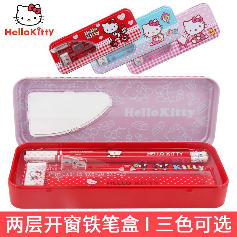 hellokittyÎľߺÐÌ××°Ìú±ÊºÐÅ®º¢Ð¡Ñ§ÉúǦ±ÊºÐÎå¼þÌ×½±Æ·ÀñÎï°üÓÊ
