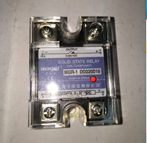 固态继电器MGR-1-DD220D10 负载10A220VDC 输入4-32V SSR-10DD