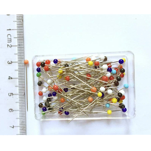 蜗宝宝 出口防烫玻璃头大头针一盒100根不锈钢大头针定型针固定针