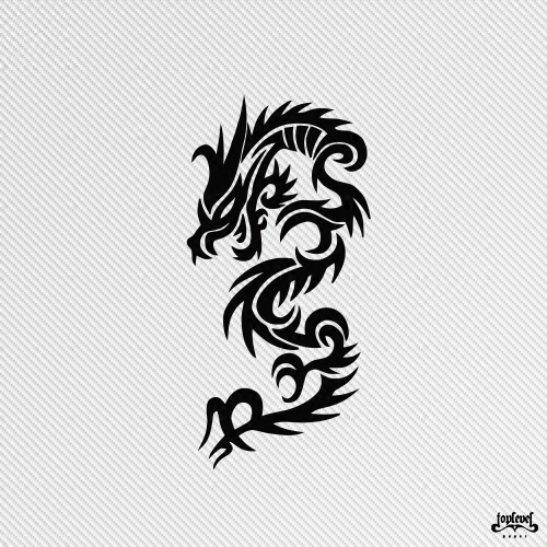 tlp镂空车贴龙图腾贴遮瑕电脑