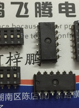 全新美国CTS 贴片6位拨码开关 2.54MM平拨编码开关 219006LPSR-F