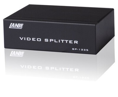 蓝宝 LANBE vga 视屏分配器一分二 2口VGA分屏器 SP-1235 350MHz