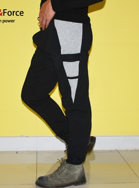Ares＆Force潮牌大码男裤子加肥加大潮秋宽松休闲长裤 胖子裤子男