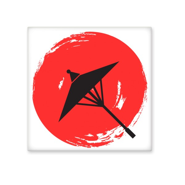 和风艺术国旗红黑油纸伞画图案厨房浴室瓷砖墙面装饰创意瓷砖