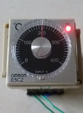 特价送底座E5C2-R20K指针式温控仪K 400度温度控制调节器温控表