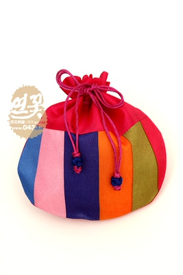 半圆彩条福袋子香包袋子礼品袋子收纳袋抽袋宽15.5*高16cmP01685