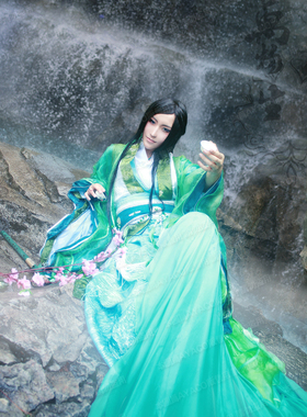 【万物生】独家设计定做『玉殇』绿色COS古装。适合弄玉清秋等