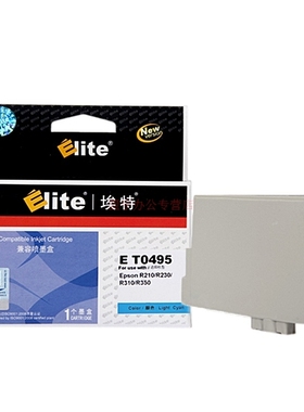 埃特（Elite） E T0495 淡蓝色墨盒 适用爱普生R210/R230/R310