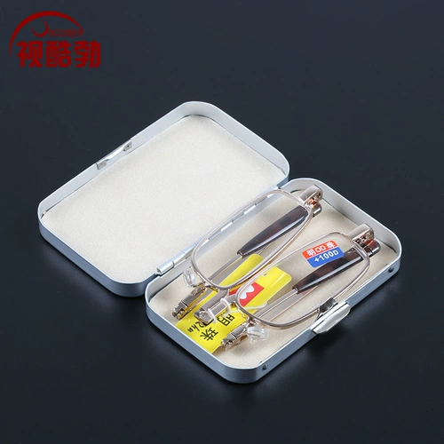 Мода и высокий бренд старый цветочный зеркал Мужчины и женщины Складывая бабочка квадратная квадратная квадратная зеркало Старое световое зеркало