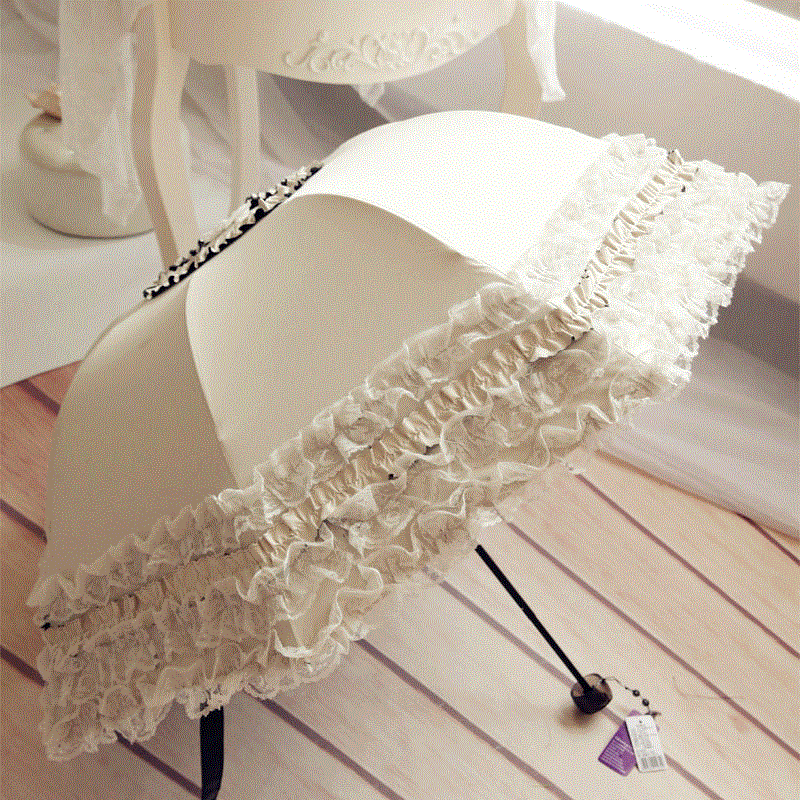 Parasol Lace Ultralight Sunscreen princess Umbrella fold ultraviolet-proof mom Embroidery Vinyl Double umbrellain the Home Daily , Umbrella/Rain gear/Rain/Moistureproof , Umbrella  category - from Buy2taobao.com to provide professional Taobao agent buy service