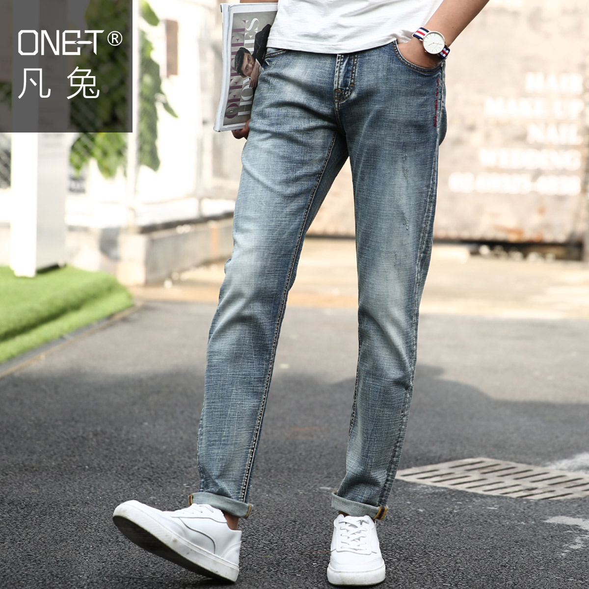 Jeans pour jeunesse ONET en coton pour automne - Ref 1483129 Image 1