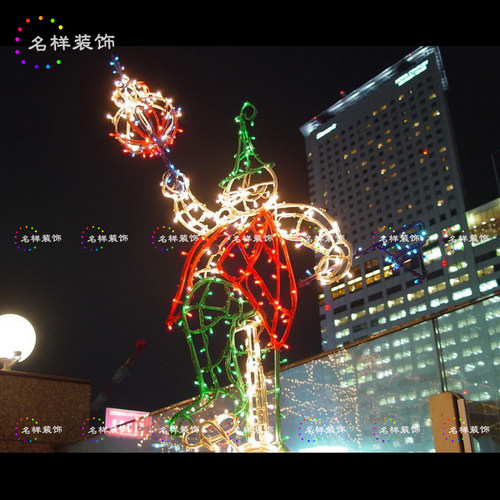 名样 大型商场广场户外圣诞老人灯光造型LED圣诞发光人物造型厂家