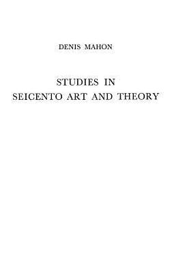 【预售】Studies in Seicento Art and Theory
