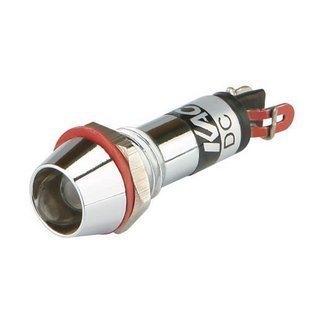 红色12V KL0812R 铜壳高亮LED指示灯 凯昆KACON信号灯开孔8mm