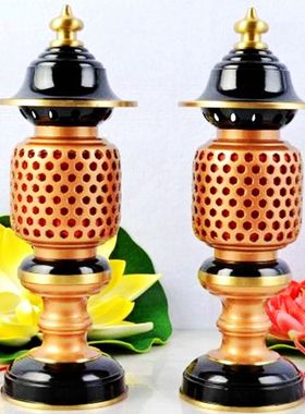 台湾高档纯铜双色财神供灯