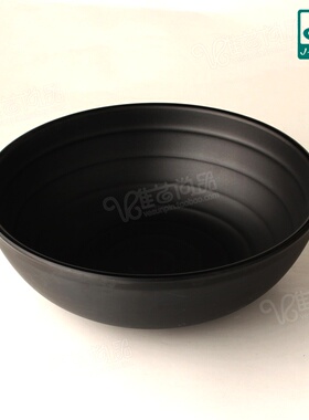 美日嘉宝密胺餐具 日式碗仿瓷面碗 黑色饭碗小碗汤碗抗摔C180
