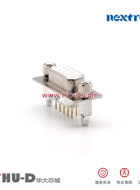 正凌精工DB头9芯 DP-9P 母头带鱼叉固定螺丝 焊板直针180度镀金