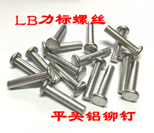 平头铝铆钉 实心铝铆钉M3M4M5M6 手打敲打式敲击式铝铆钉(500个)