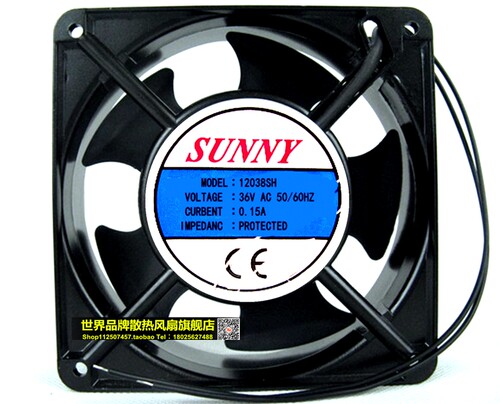 12038SH 36V 0.15A 12038 金属风机 机柜风扇 120X120X38MM