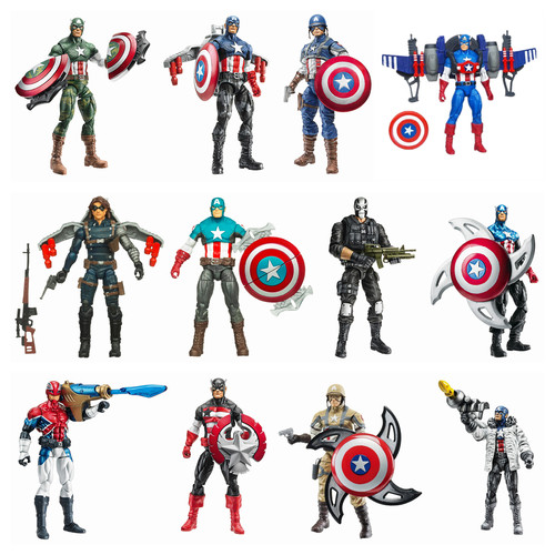 现货孩之宝3.75寸漫威marveI美国队长英国队长美国特工可动人偶