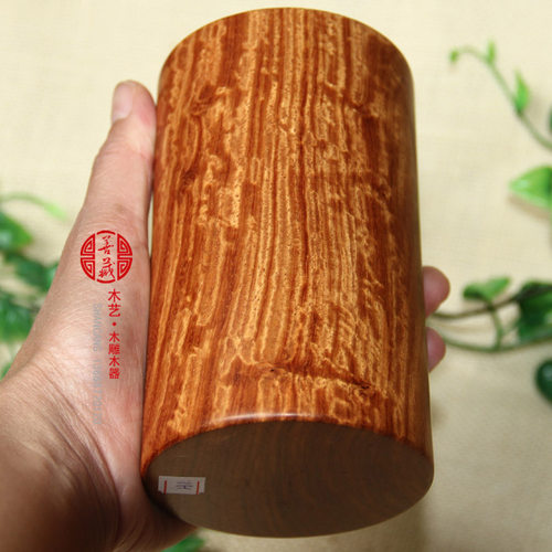笔筒漂亮缅甸花梨木店主推荐