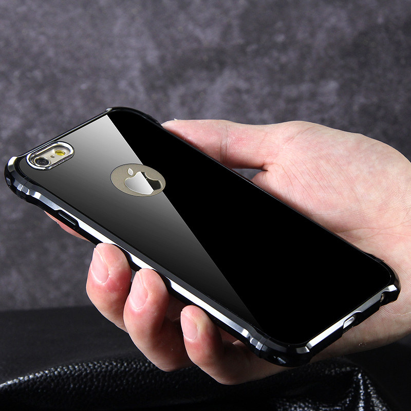 iy Rainbow Aluminum Metal Bumper Dazzle PC Back Cover Case for Apple iPhone 6S Plus/6 Plus & iPhone 6S/6