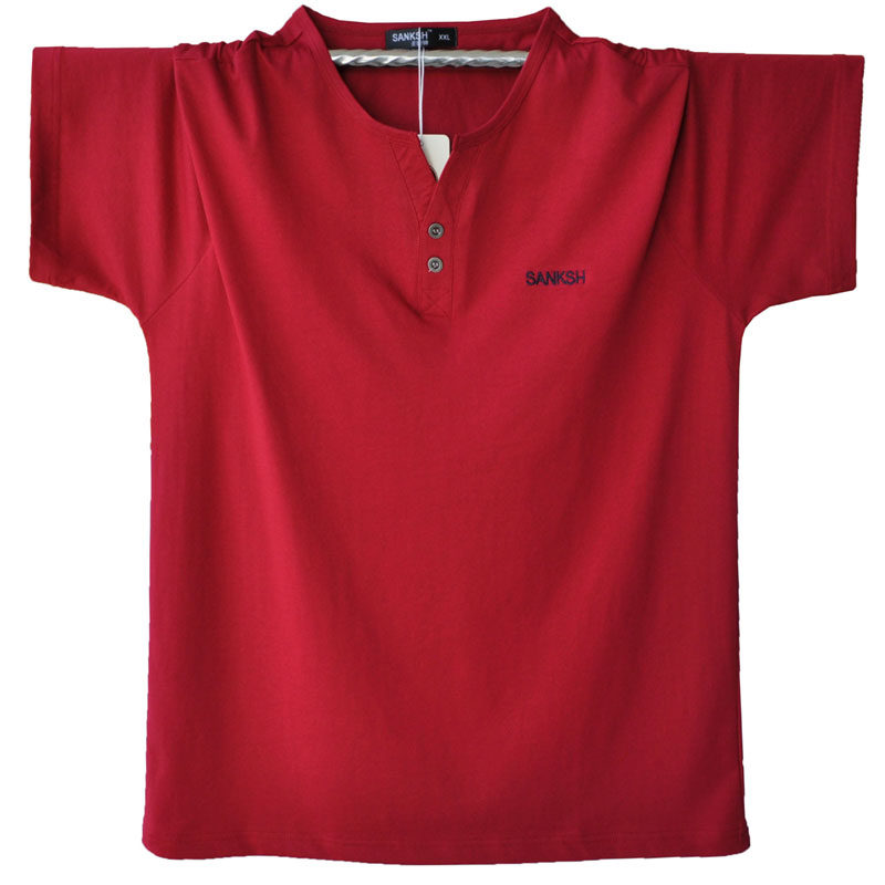 欧美简约夏装新品 男装时尚 潮牌宽松扣子V领短袖T恤汗衫纯棉大码在类目 男装, T恤中 - 来自Buy2taobao.com提供专业的淘宝代购服务