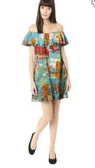 Sale * 2015 Europe and giant stone statues of Easter Island dress ruffled neck Turtleneck dress