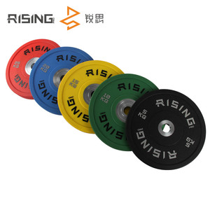 RISING锐思CPU包胶杠铃片深蹲配重片健身房家用哑铃片搭配套装
