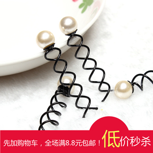 韩版盘发工具螺旋夹丸子头花苞头盘发器头饰饰品发棒批发