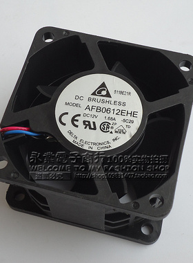 台达 AFB0612EHE 6038 12V 1.68A 6厘米 PWM温控调速大风量风扇