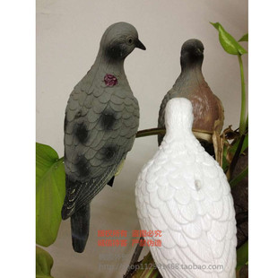 塑胶灰色鸽子仿真假鸟斑鸠挂饰农家乐假动物模型园林影楼摄影道具