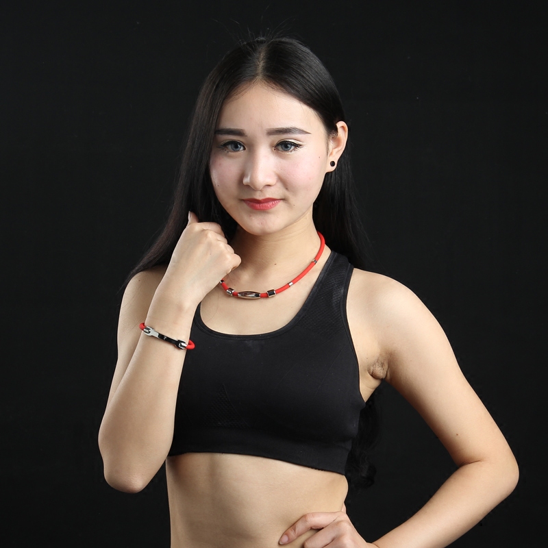 GENUINE SPORTS TITANIUM COLLAR CERVICAL SPINE LOWERING BLOOD PRESSURE ANTI-FATIGUE ANTI-RADIATION NECKLACE HEALTH CARE MAGNETIC NECKLACE ENERGY NECK RING