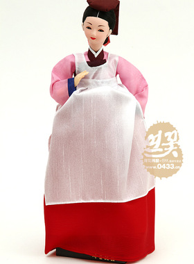 韩国原装进口医女韩服娃娃/韩国传统人偶工艺品/正品/H-P09011