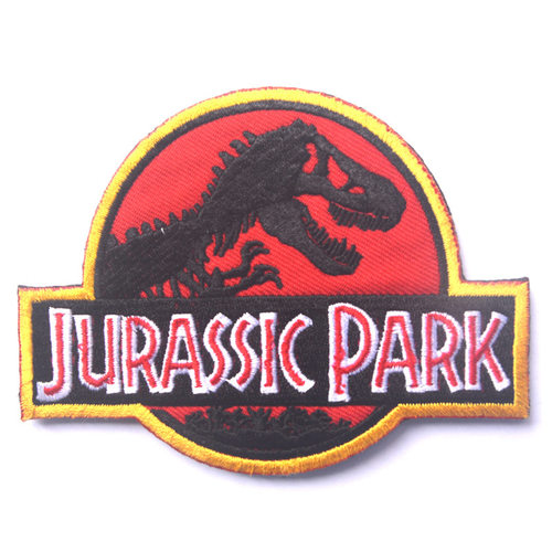 侏罗纪公园jurassk  park 刺绣毛面臂章 双面魔术贴布标