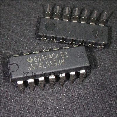现货 SN74LS393N  直插 DIP-14  逻辑-计数器 除法器 全新原装