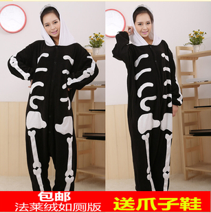 包邮送爪骷髅卡通动物连体睡衣爱情公寓法拉如厕表演万圣节onesie