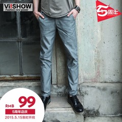 Viishow2015 spring City boy pants slim leisure trousers pants mens simple straight man in Europe and America