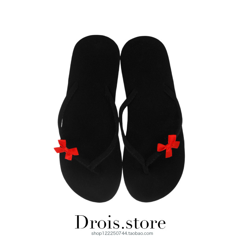 新款厚底人字拖蝴蝶結防滑坡跟涼鞋夏日度假甜美可愛人字拖女外穿在類目 女鞋, 拖鞋中 - 來自Buy2taobao.com提供專業的淘寶代購服務