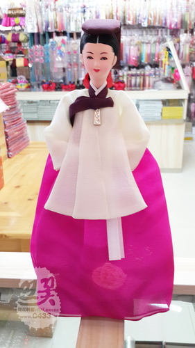 韩国进口人偶/大长今韩服娃娃/韩国料理店摆设/正品/H-P03502-8