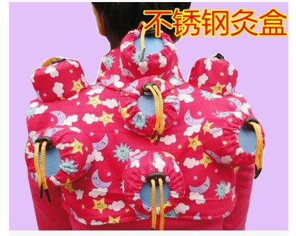 不锈钢艾灸盒7罐可调温随身灸艾灸器具肩颈椎肩背部家用温灸器盒