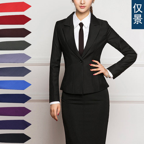 新款5cm女士拉链领带学生毕业小