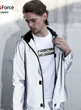 Ares＆Force潮牌3M夏季透气反光外套加肥加大 透气 骑行bboy风行